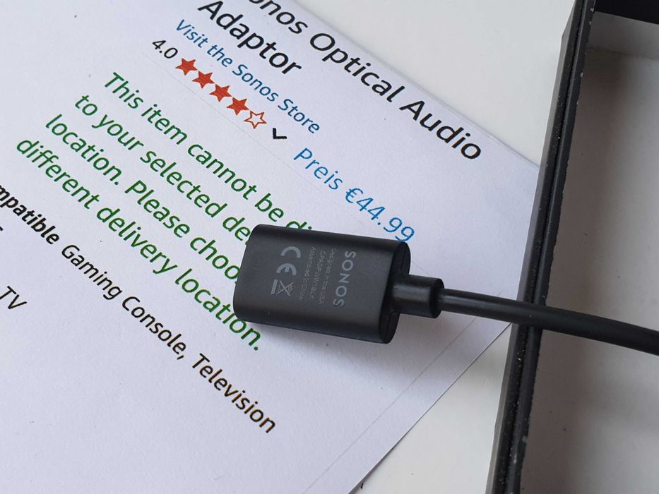 адаптер Sonos OPADPWW1BLK Optical Audio