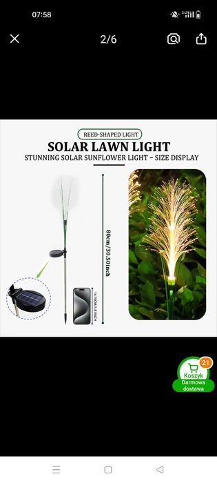 Lampkai solarne do ogrodu 2 sztuki