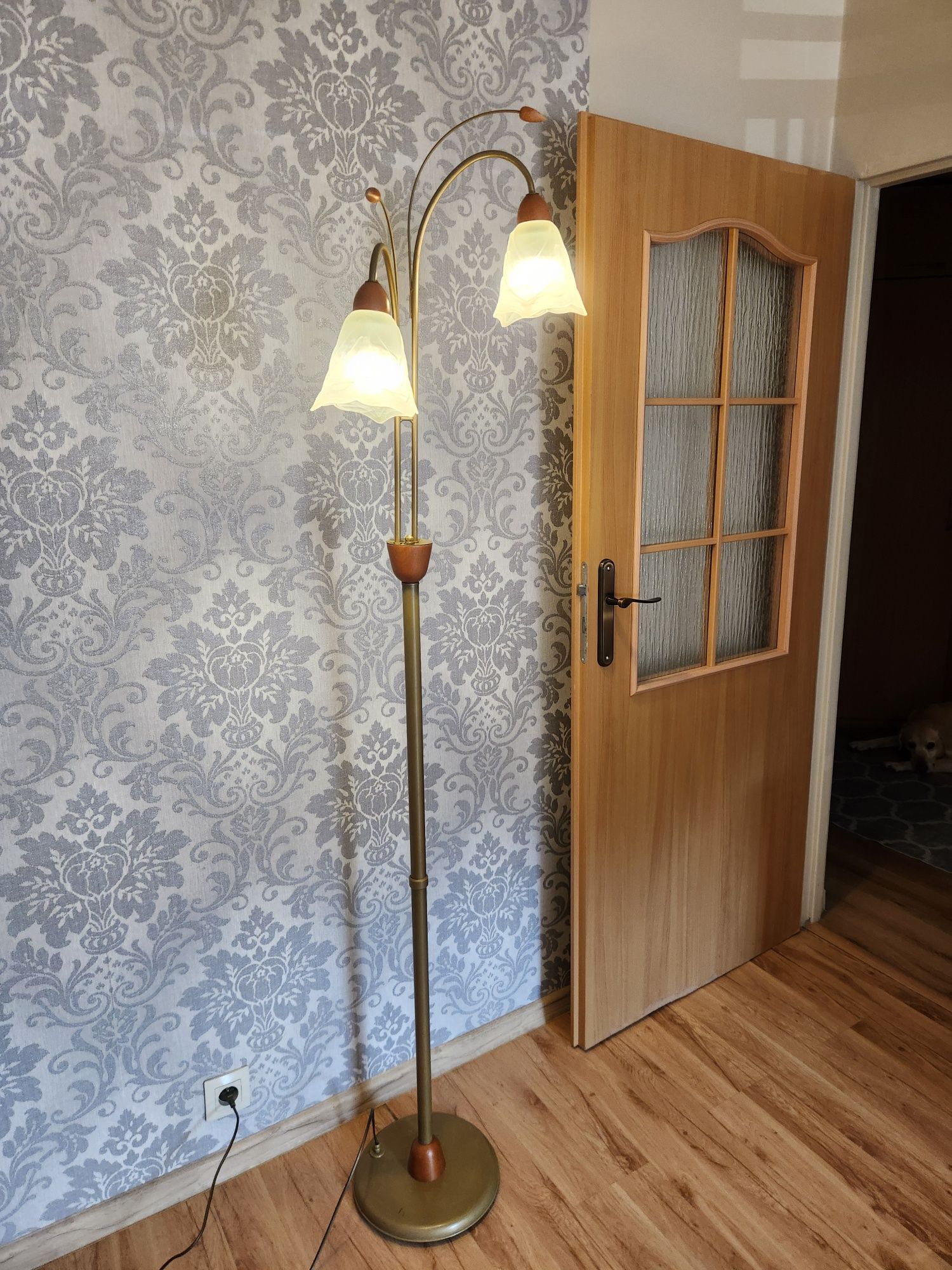Piękny i klimatyczny zestaw lampa+kinkiet