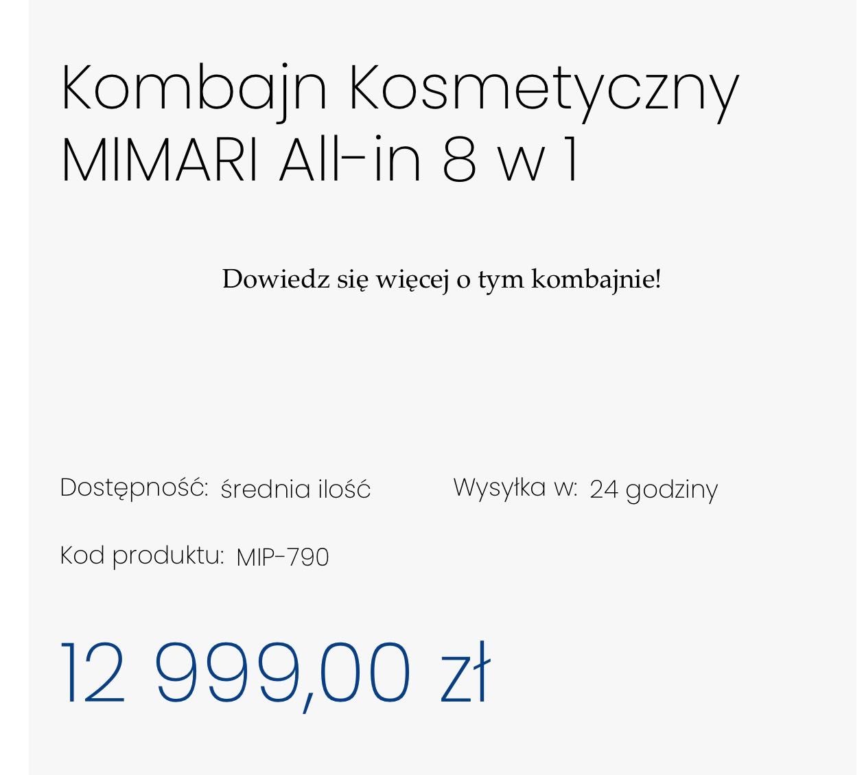 Kombajn kosmetyczny 8w1 Mimari