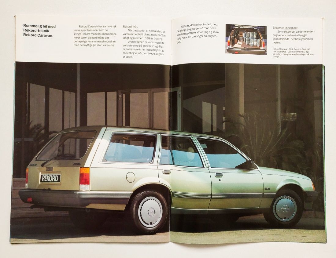Opel Rekord 1986 r. - folder, prospekt, broszura