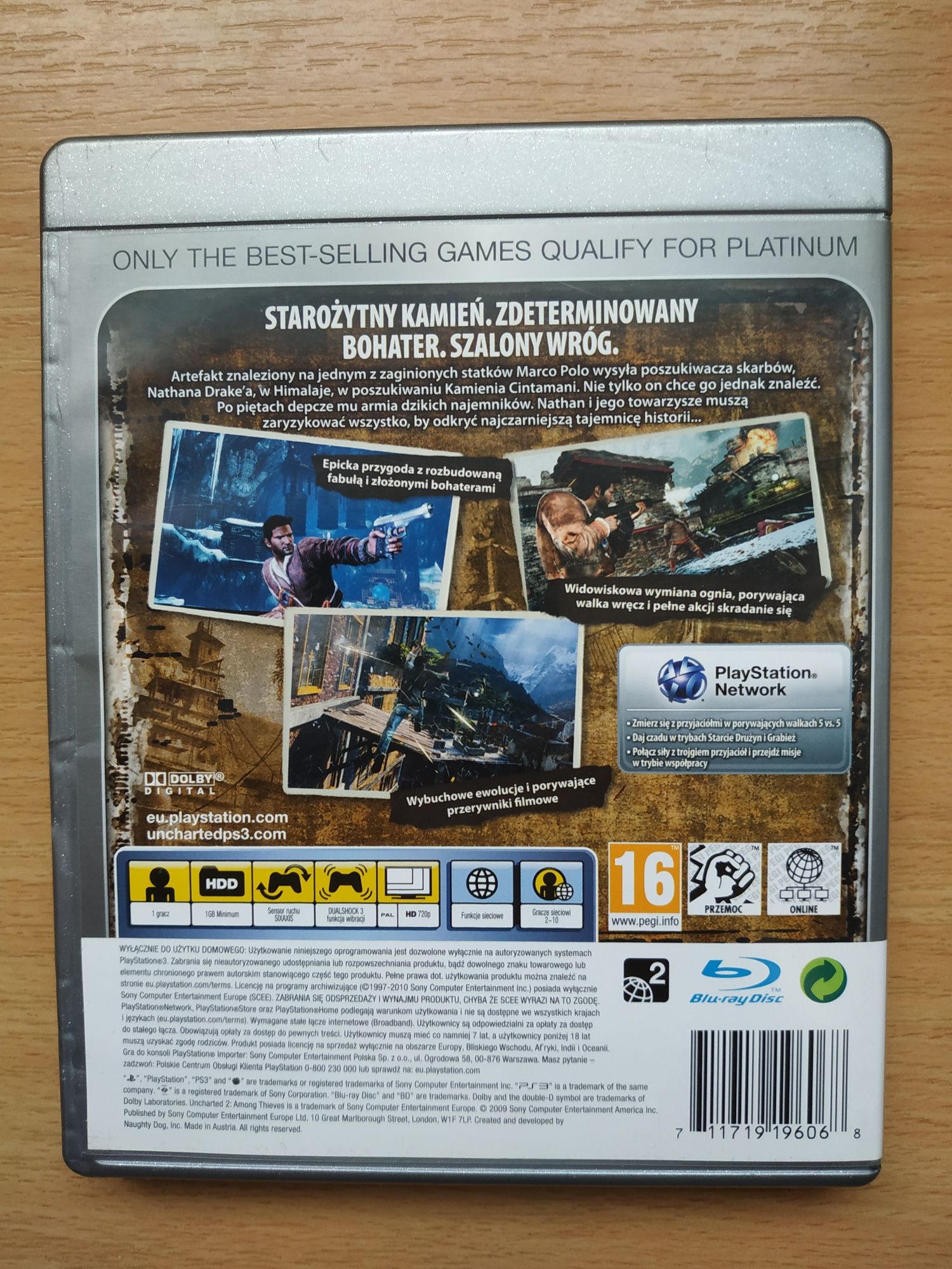 Uncharted 2 ps3, pl,#, stan bardzo dobry, wysyłka przez olx
