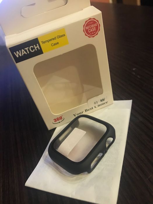 Чехол Бампер Apple Watch Series 7 41 mm защитное стекло противоударный