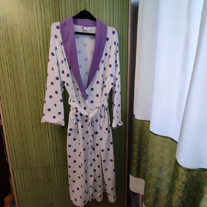 Женский теплый зимний халат 100% cotton размер 48-50, пр-во Турция.