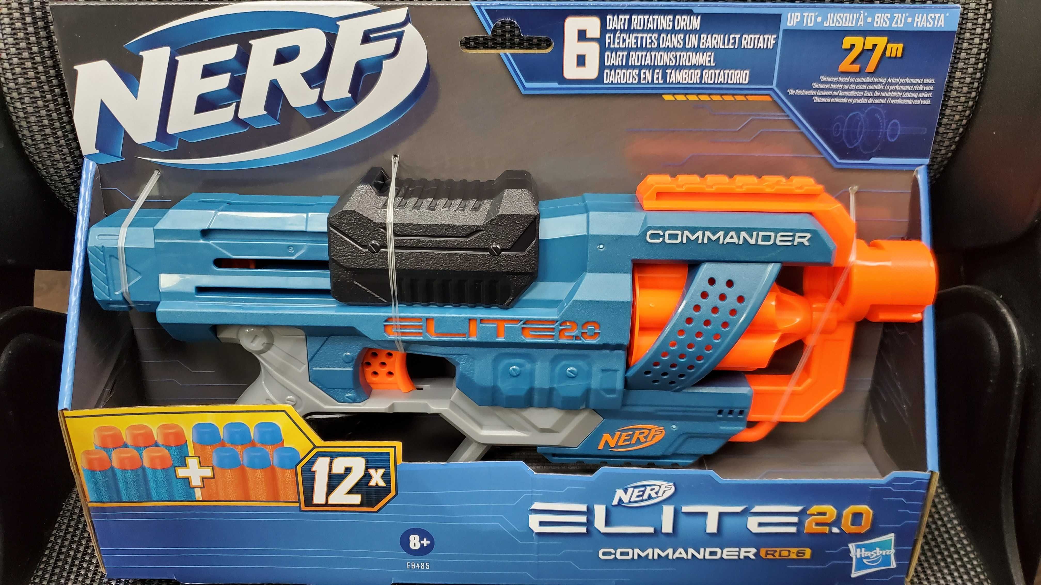 Бластер Nerf Elite 2.0 Commander RD-6 Нерф Коммандер, 12 стрел