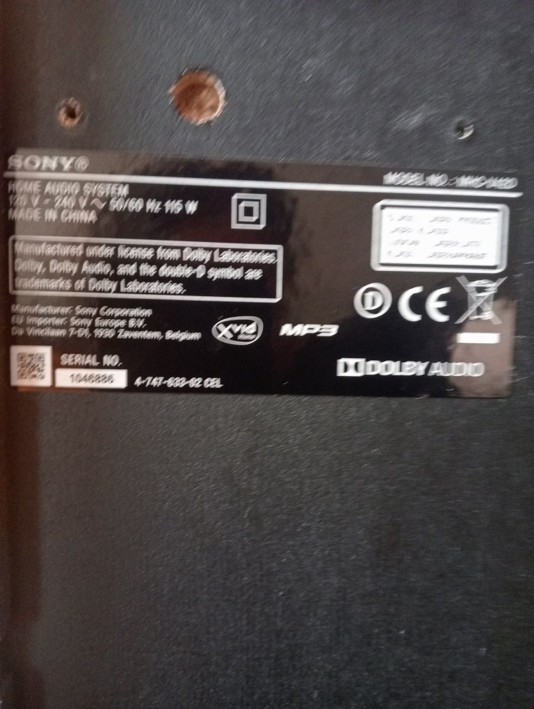Głośniki z Sony MHC-V42D