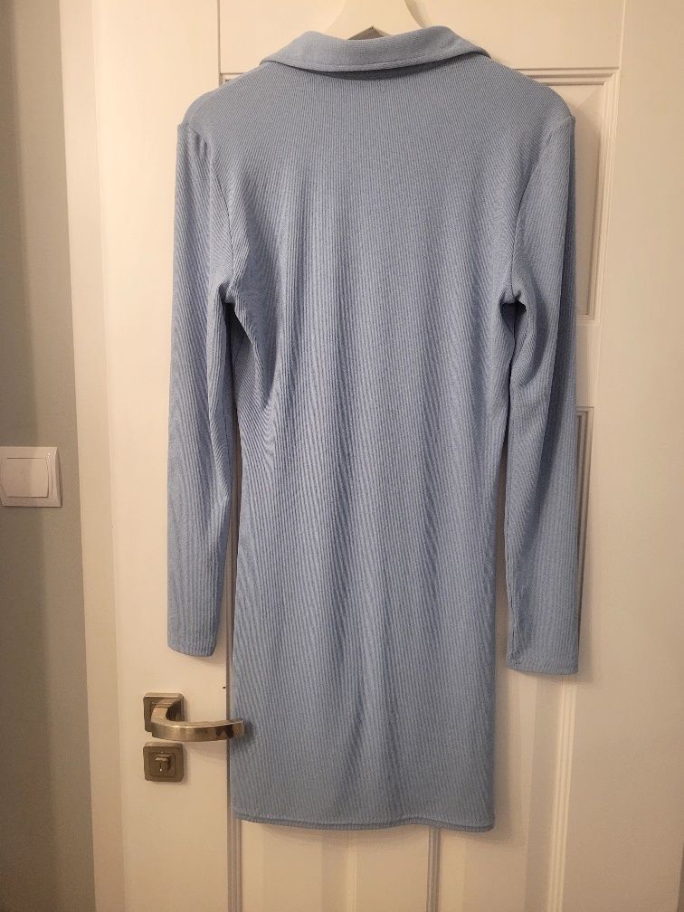 H&M* Dżersejowa sukienka z kolnierzykiem*M