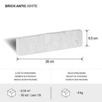 Cegła gipsowa - Brick Antic White