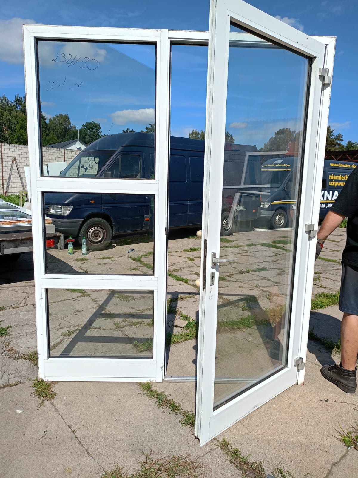 Drzwi aluminiowe używane z Niemiec super stan dostawa gratis cały Kraj