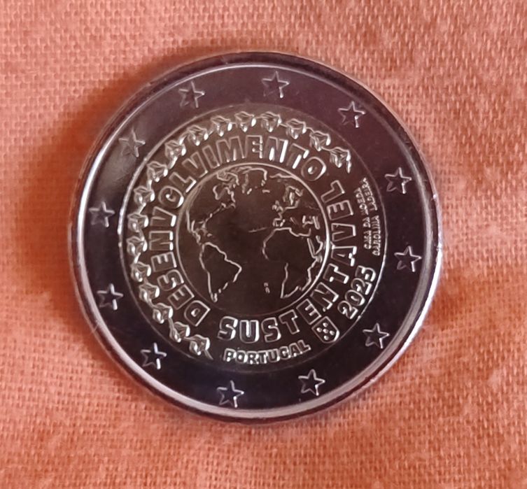 Moeda comemorativa de 2€ - Desenvolvimento Sustentável - Portugal 2025
