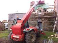 Аренда услуги Manitou фронтального погрузчика перевал отвал грузов