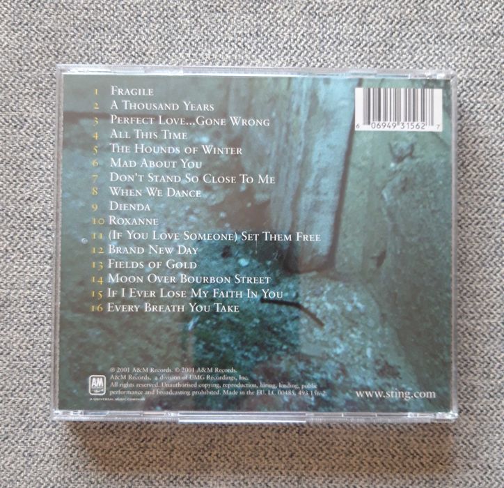 CD música Sting "... All this time"