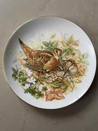 Talerz porcelanowy ptaki pisklę