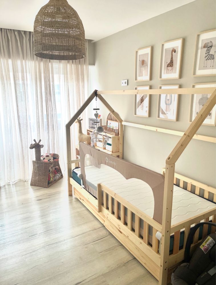 Cama montessori com gavetas
