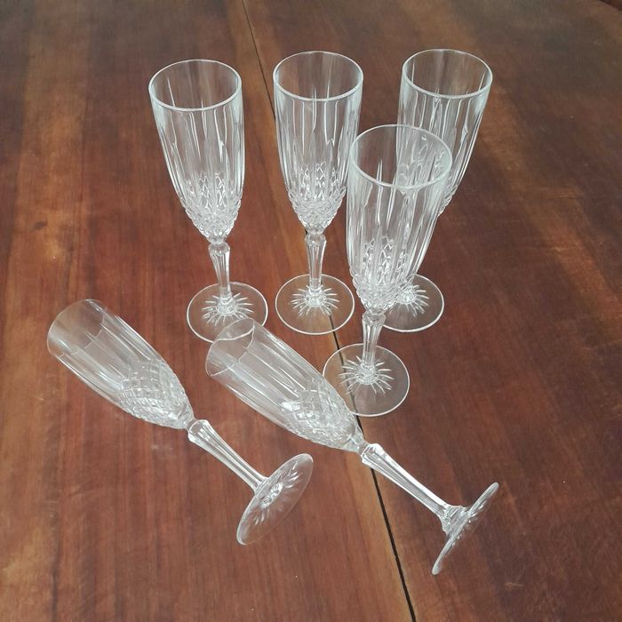 Conjunto de 6 flutes Cristal D'arques