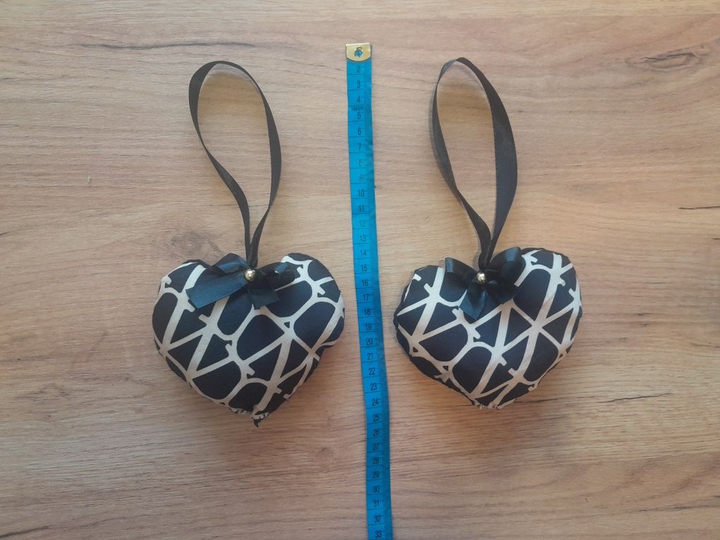 Nowa zawieszka na ścianę czarno złota Serduszko 12cm