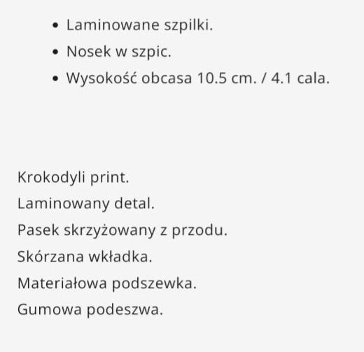 Czółenka metaliczne Guess.