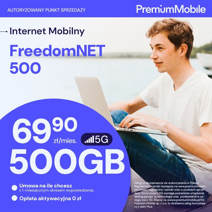 PREMIUM NET 500GB Pakiet Internet za 69,90zł
