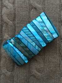 bransoleta z ciętej muszli, niebieska