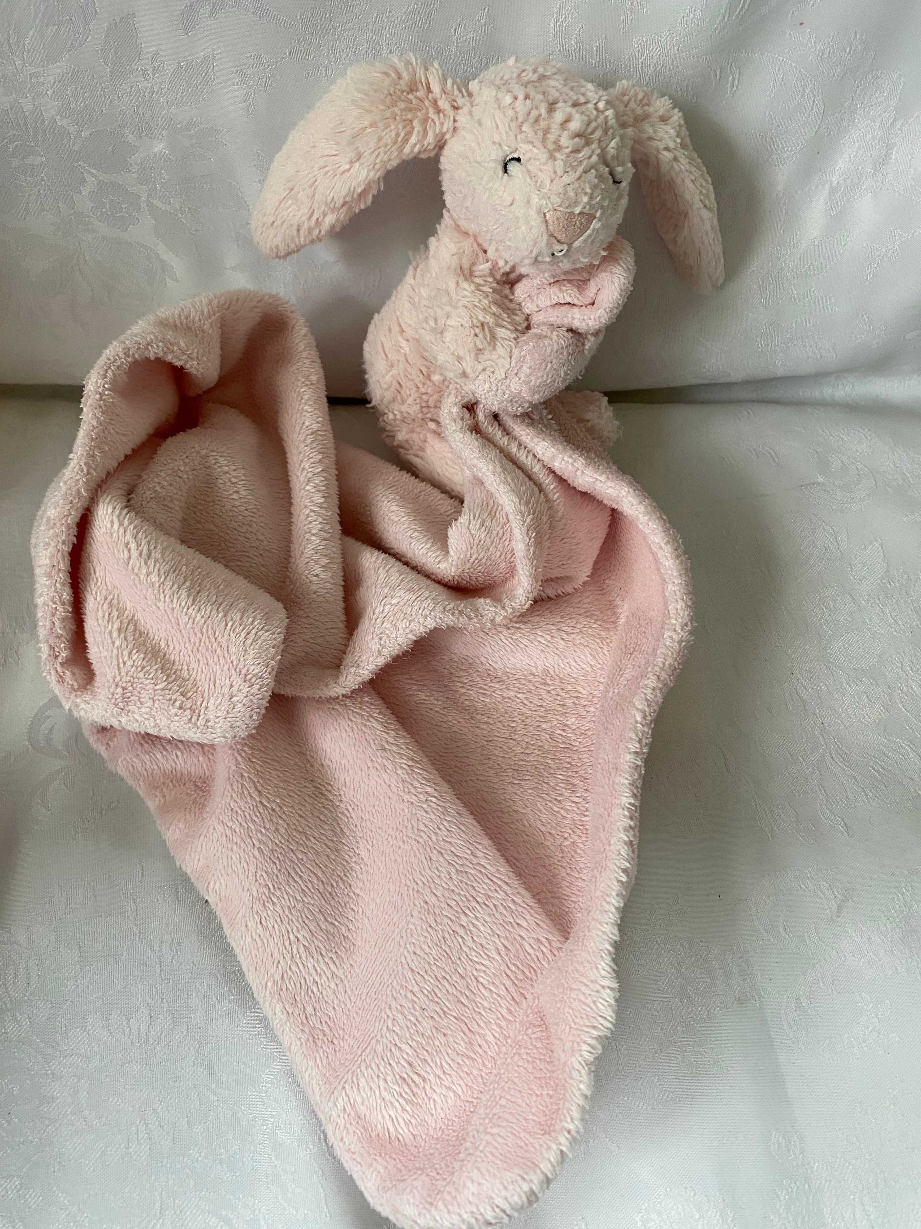 JELLYCAT Maskotka kocyk różowy Króliczek