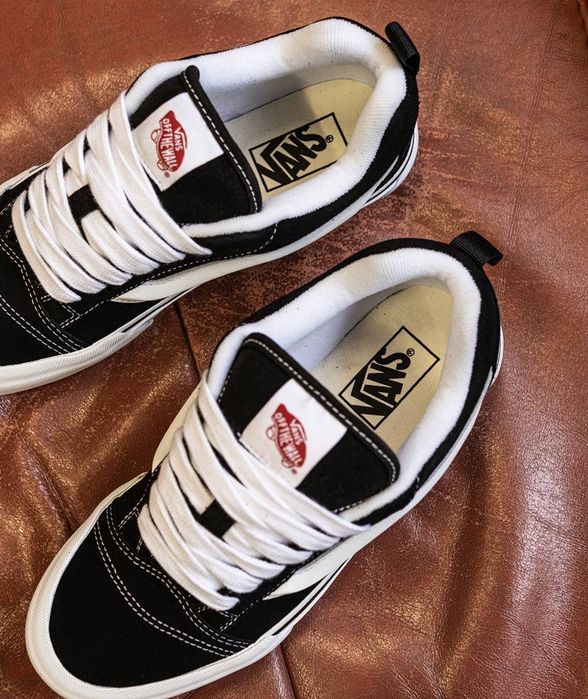 Ванси чорні, Vans Knu Skool Black, унісекс кросівки