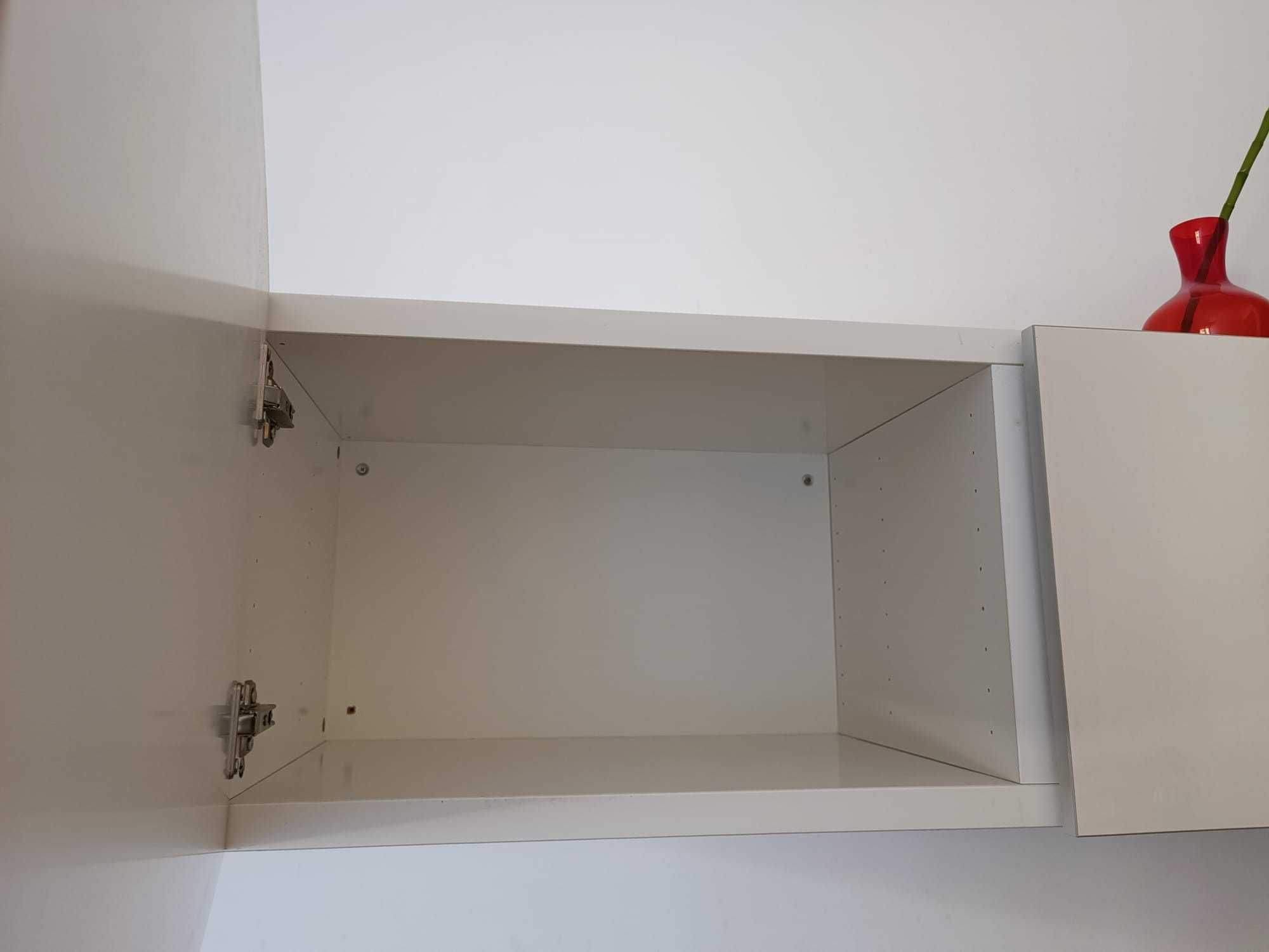 armário suspenso branco lacado