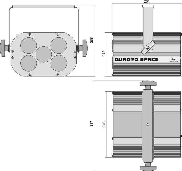 Дискотечный сканер прожектор DLL QUADRO SPACE