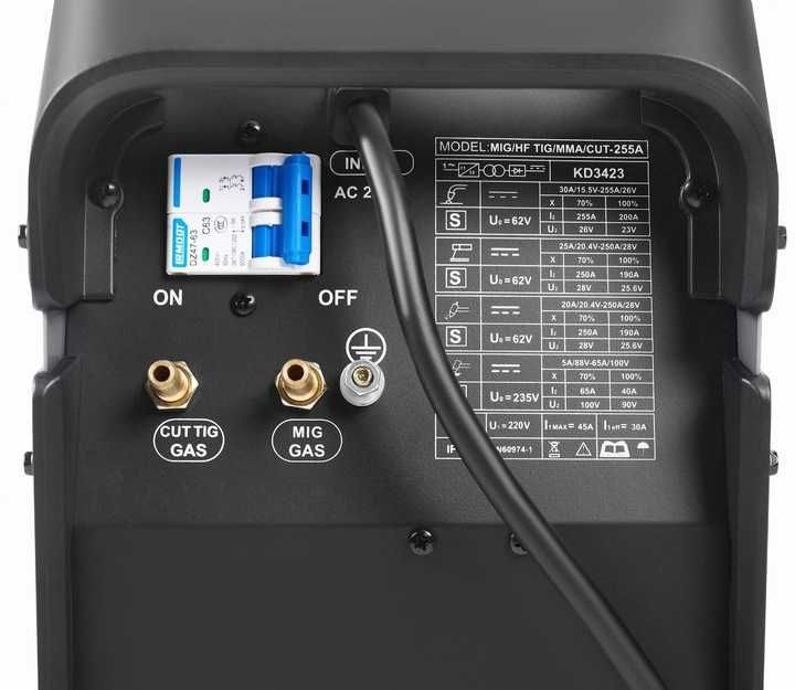 Spawarka Inwertorowa 5w1 255A MIG MAG MMA TIG Przecinarka Plazmowa