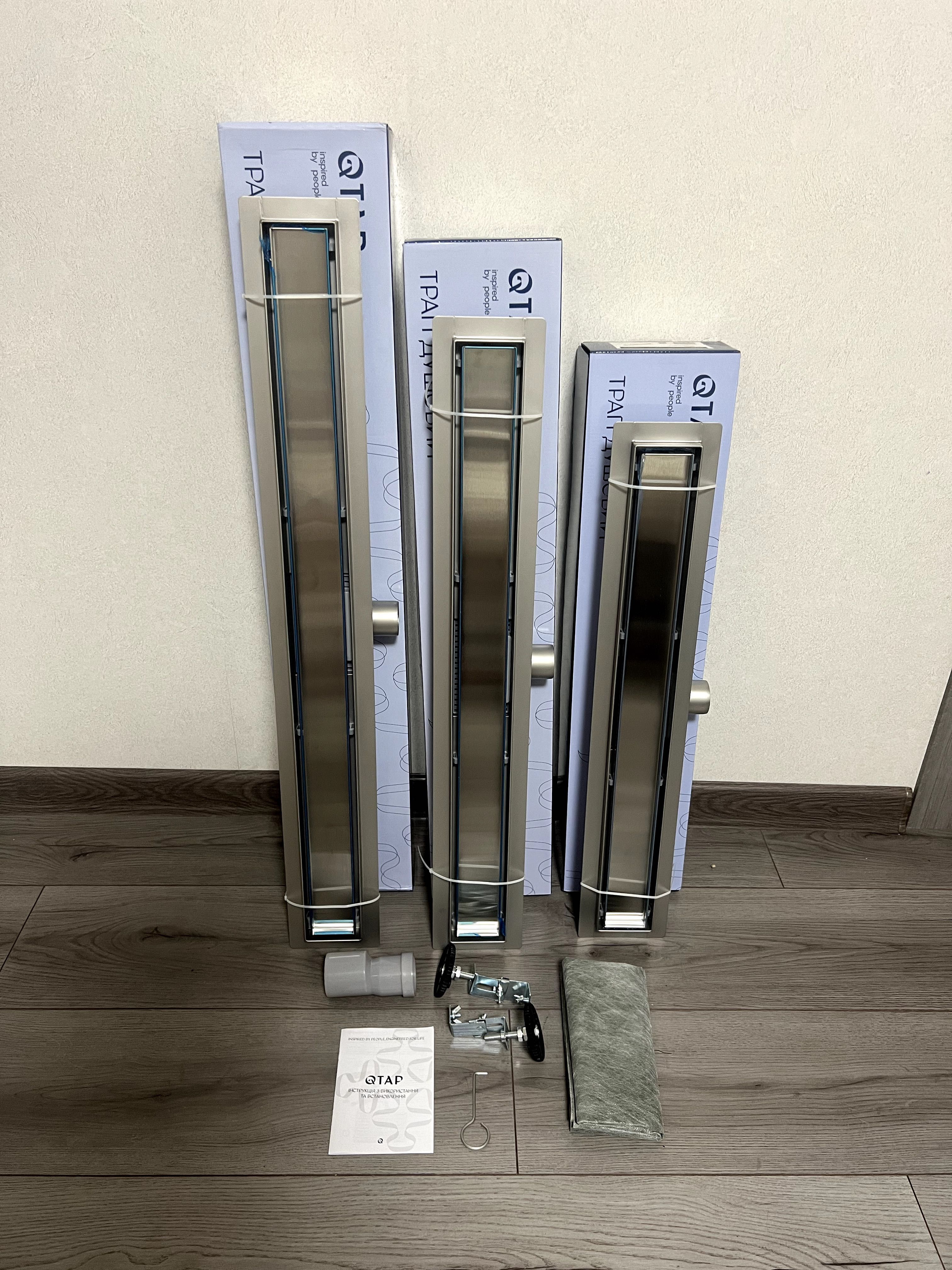 ‼️Чешский трап Qtap Taurus Tile SUS304 с сухим затвором под плитку‼️