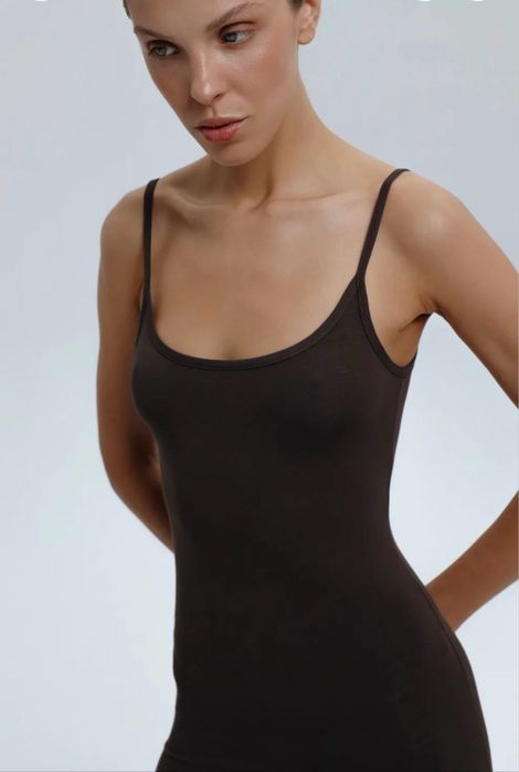 Сукня на брителях міді максі skims papaya