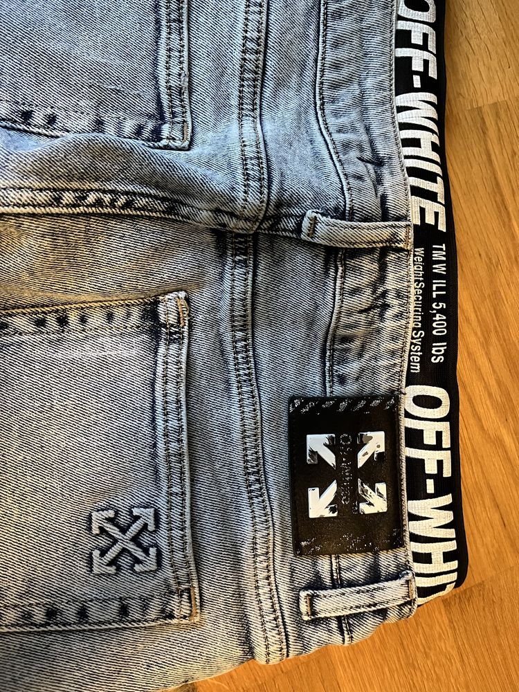 Off-White jeany jasnoniebieskie