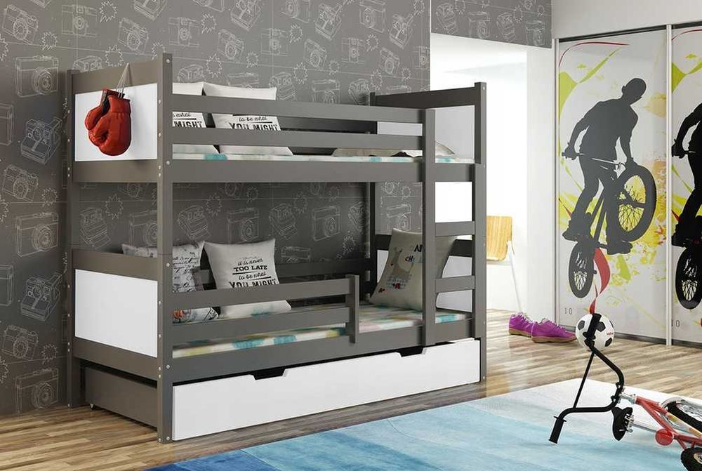 Łóżko dla dwójki dzieci piętrowe LENA - kolory do wyboru