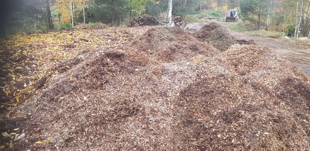 Zrębka drzewna ,opał,zrębka do ogrodu, Rosypywanie zrębki