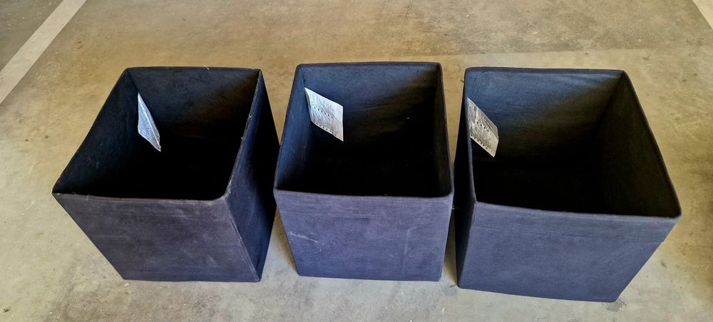 3 Caixas de arrumação Ikea, modelo Drona