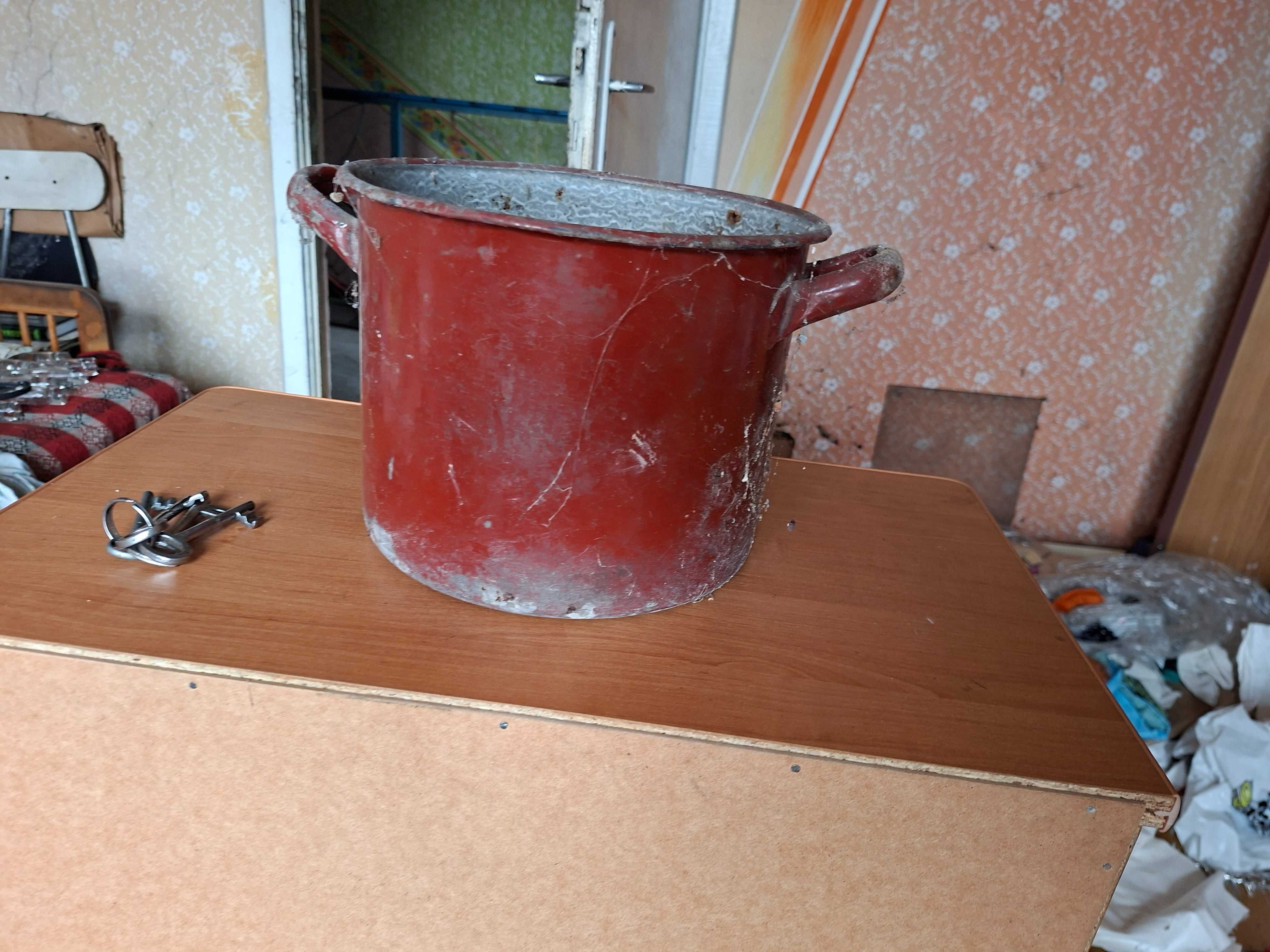 Garnki emaliowane PRL