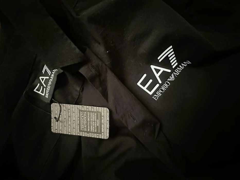 Большие черные мужские рубашки Armani  Италия хлопок 56