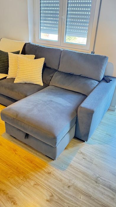 Sofá 2 lugares com chaise-longue