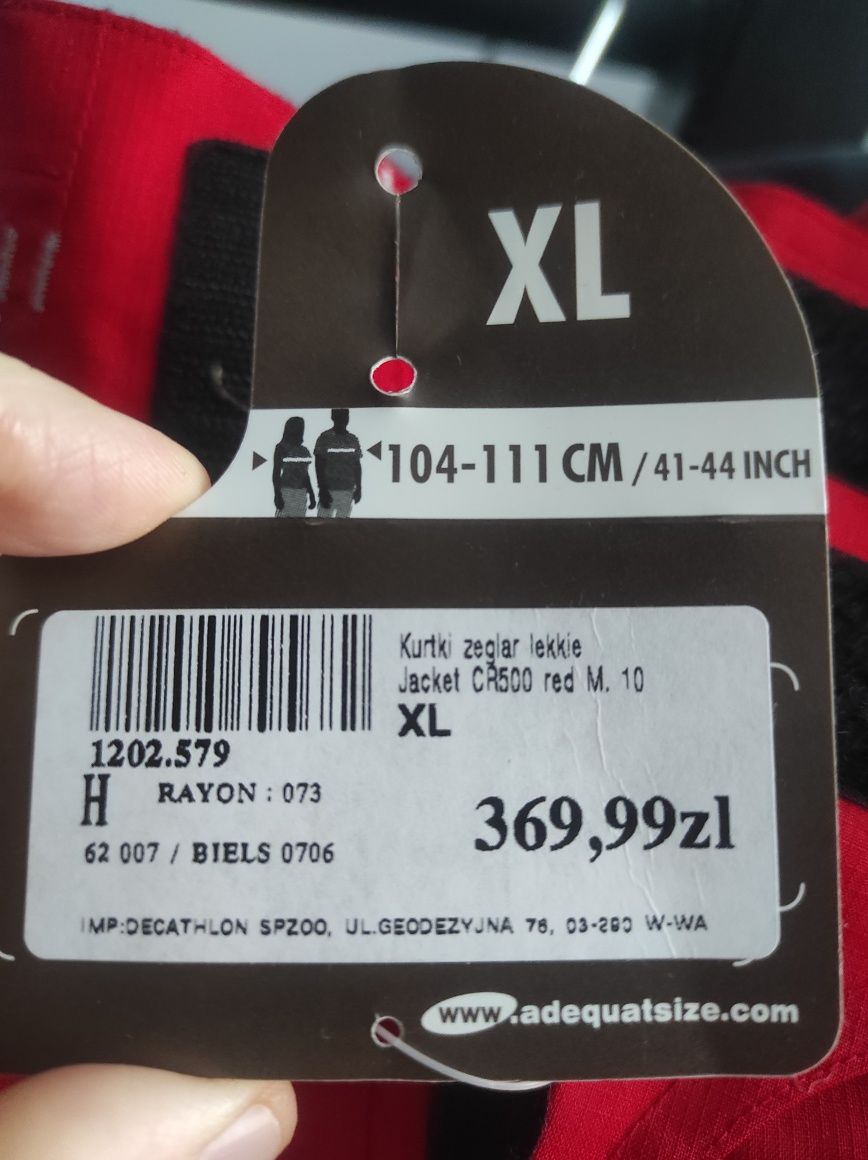 Kurtka żeglarska XL Decathlon nowa wysyłka 1 zł tylko dziś