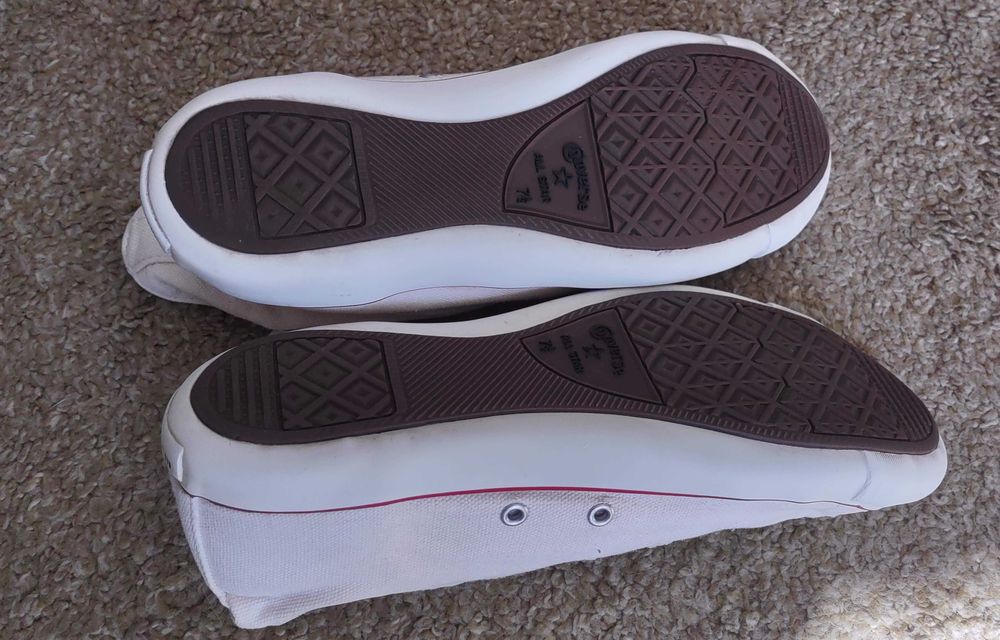 trampki białe CONVERSE - rozmiar 7 1/2 (38) - używane