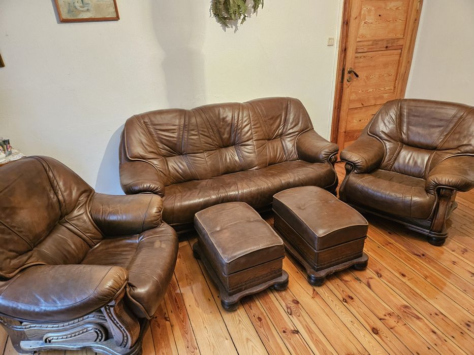Meble skórzane sofa fotele ze skóry fotel komplet skóra