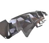 DIFUSOR BMW F10 F11 10-17 LOOK M5 CARBONO