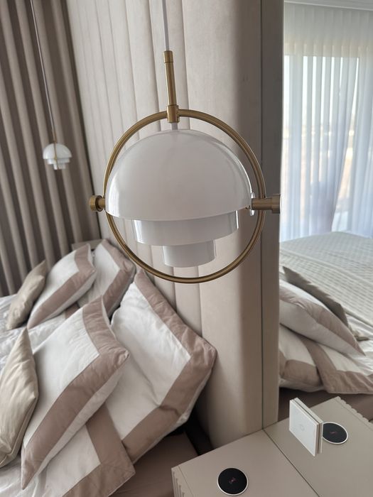 Lampa wisząca sufitowa biała 28cm