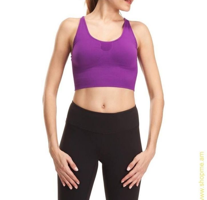 Новый фирменный Бесшовный бюстгальтер-топ yoga+ Жен. DOMYOS