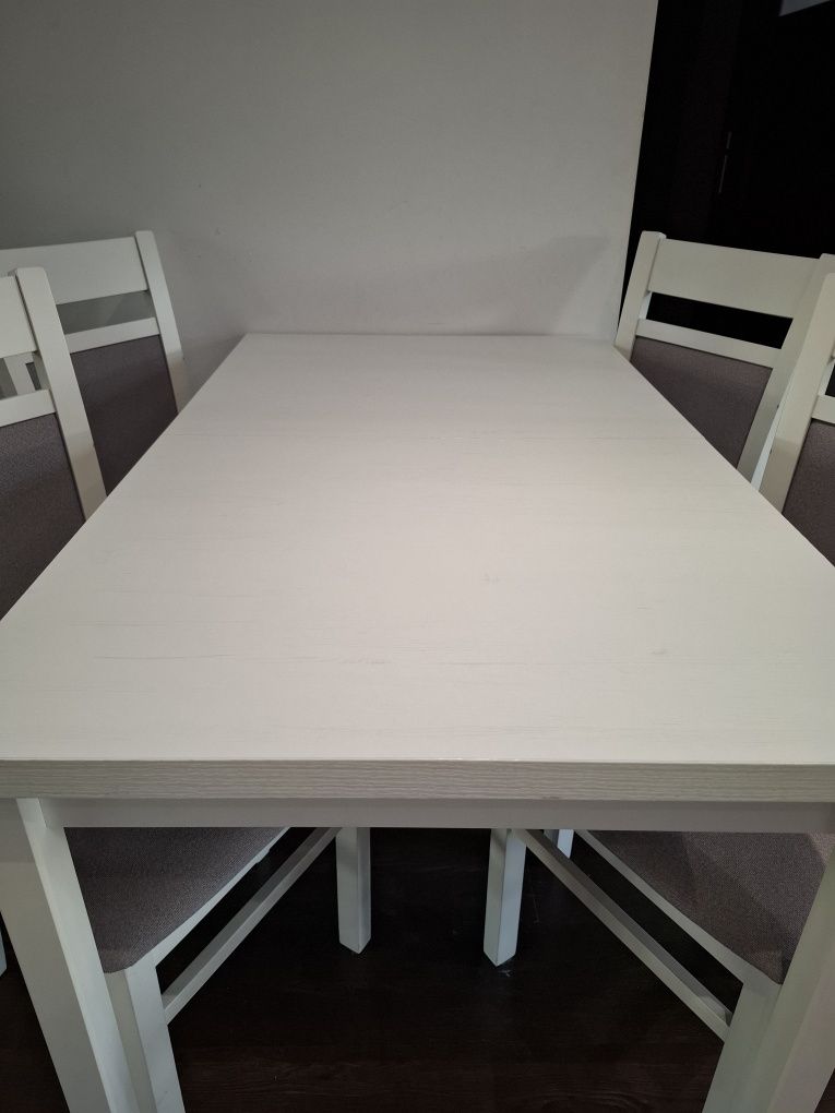 Stół rozkładany 70/ 120-160 cm + krzesła