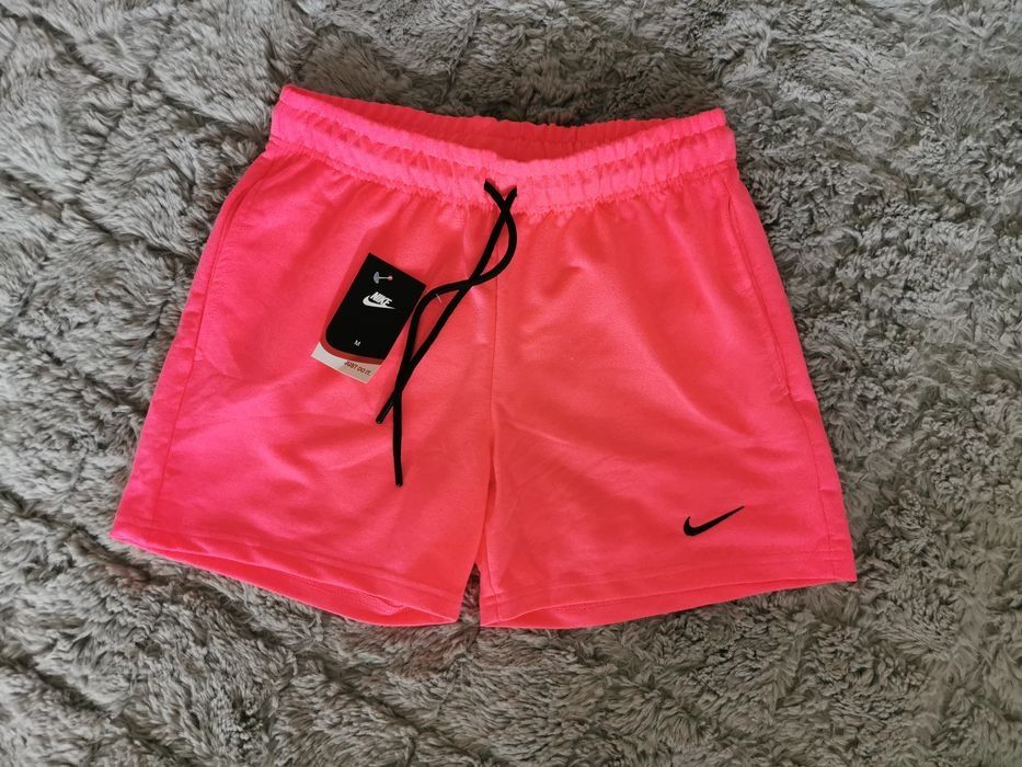 Damskie szorty nike nowe krótkie spodenki różowe neonowe bawełniane S