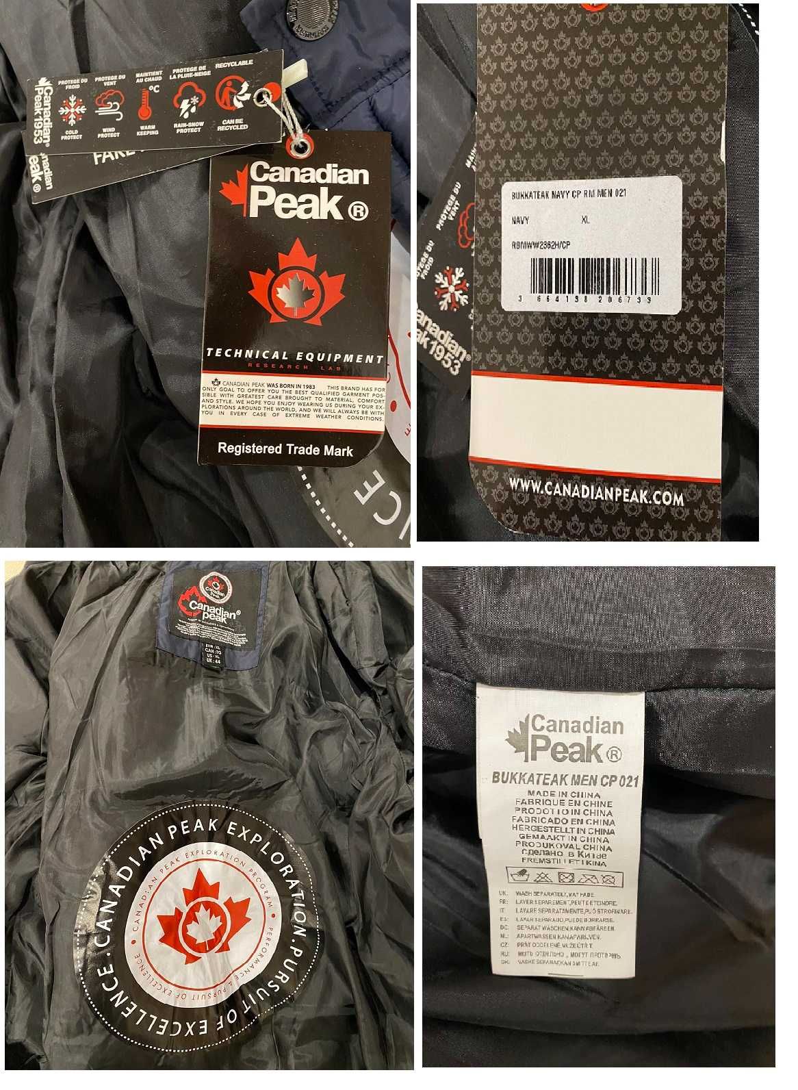 Чоловіча зимова куртка Canadian Peak (XL) темно синя, нова , Original