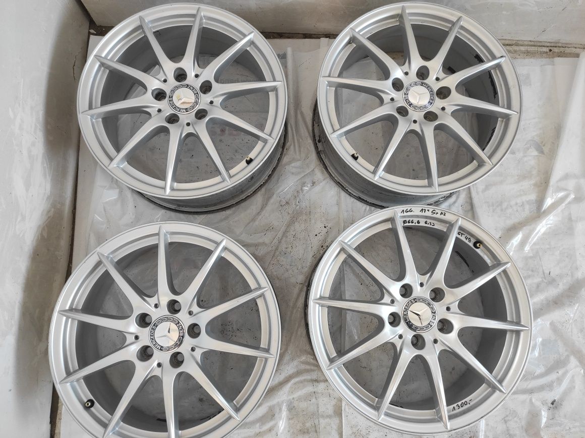 166 Felgi aluminiowe ORYGINAŁ MERCEDES R 17 5x112 otwór 66,6 B. Ładne