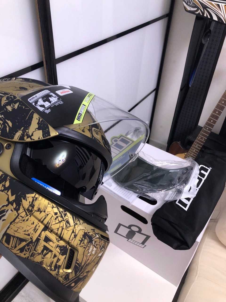 Шлем Icon Airform Armed Forces Очки, 2 Визора (Agv, Nolan, Shoei, HJC)