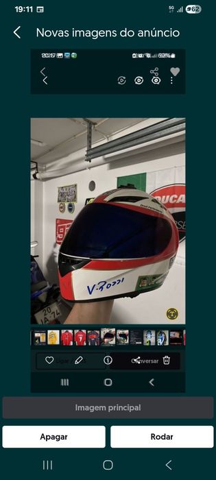 Capacete origgine valentino rossi  46.tamanho xs
