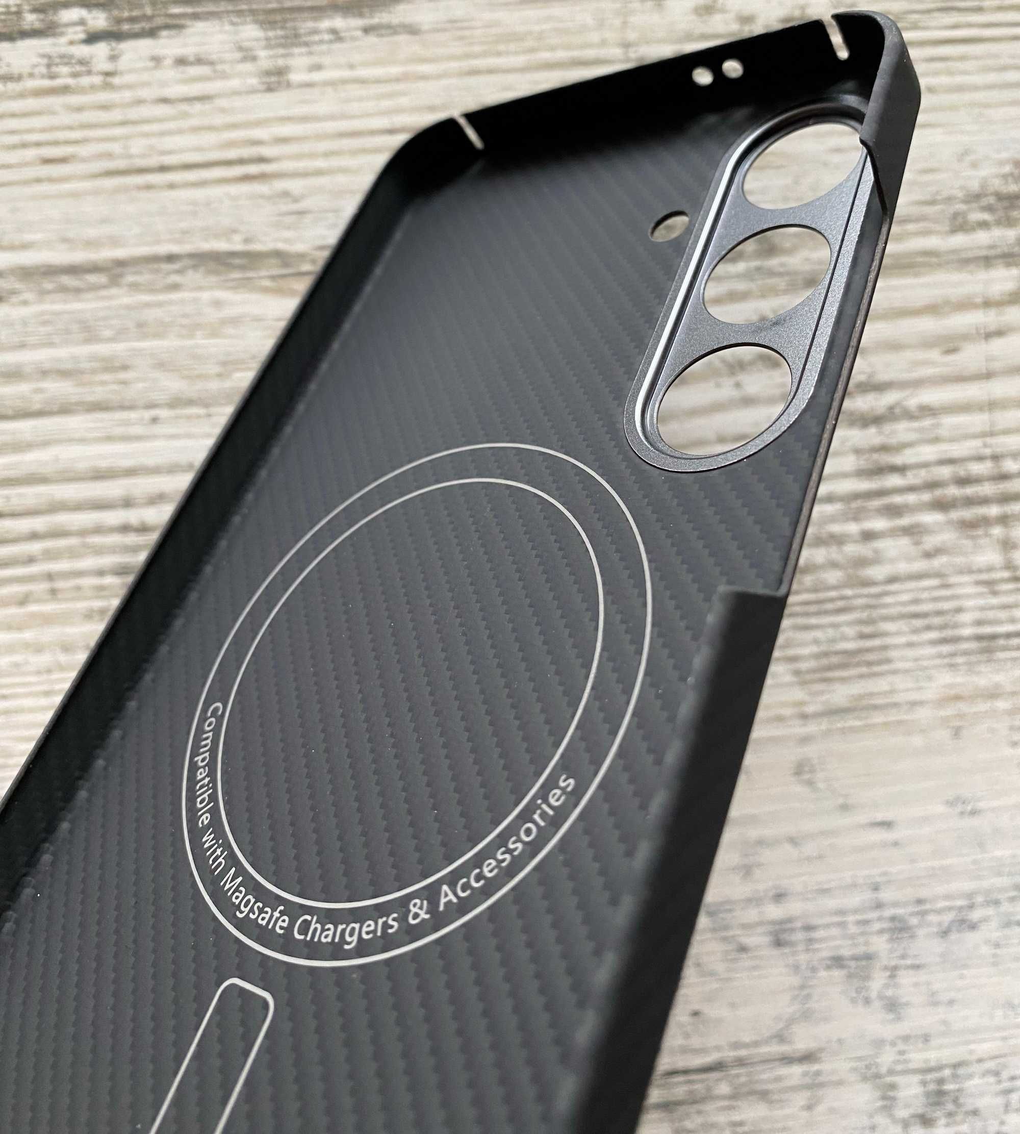 Карбоновый чехол Premium Slim Carbon для Samsung S24, Ultra, Plus